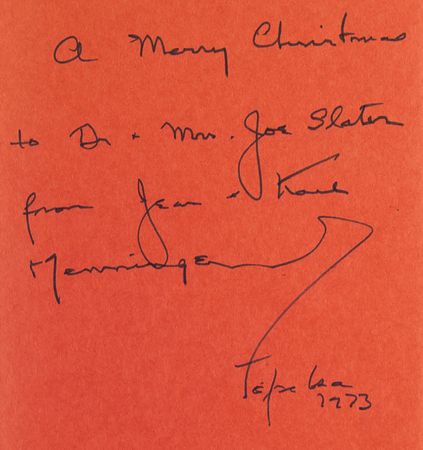 Lot #234 Karl Menninger Signed Book - Sparks - Image 2