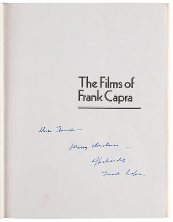Lot #673 Frank Capra Signed Book - The Films of Frank Capra - Image 4