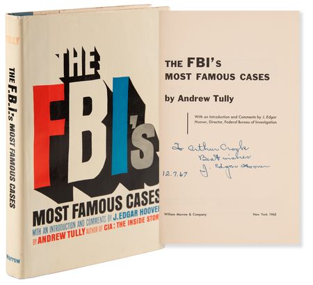 Lot #217 J. Edgar Hoover Signed Book - The FBI's Most Famous Cases - Image 1