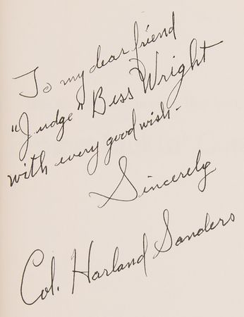 Lot #252 Col. Harland Sanders Signed Book - Finger Lickin' Good - Image 2