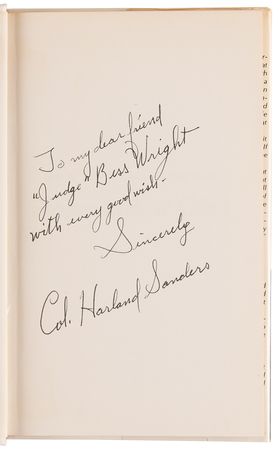 Lot #252 Col. Harland Sanders Signed Book - Finger Lickin' Good - Image 4