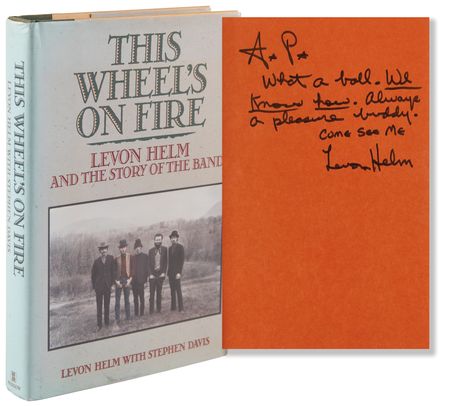Lot #539 The Band: Levon Helm Signed Book - This Wheel's on Fire - Image 1