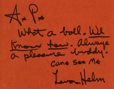 Lot #539 The Band: Levon Helm Signed Book - This Wheel's on Fire - Image 2