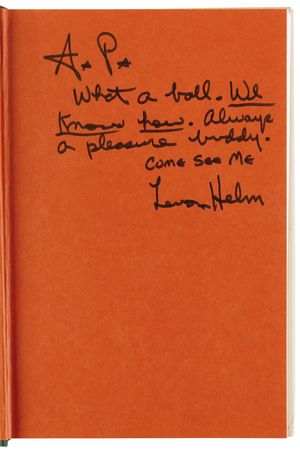 Lot #539 The Band: Levon Helm Signed Book - This Wheel's on Fire - Image 4