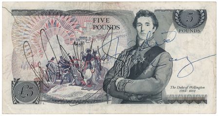 Lot #504 Queen: Freddie Mercury Twice-Signed £5 Banknote - Image 2