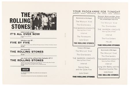 Lot #505 Rolling Stones Signed 1964 UK Tour Program - Obtained at the Gaumont Theatre in Taunton (August 28, 1964) - Image 4