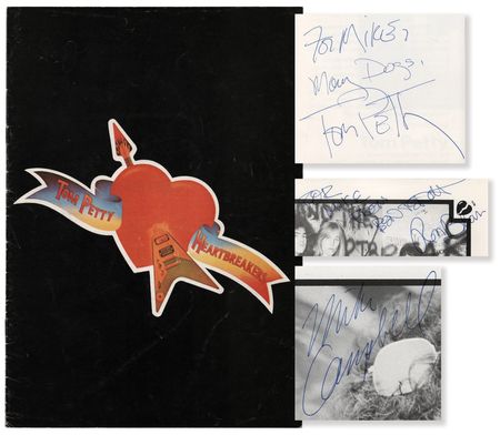 Lot #593 Tom Petty and the Heartbreakers Signed 1977 UK Tour Program - “For Mike, Many Dogs, Tom Petty