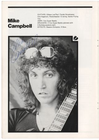 Lot #593 Tom Petty and the Heartbreakers Signed 1977 UK Tour Program - “For Mike, Many Dogs, Tom Petty