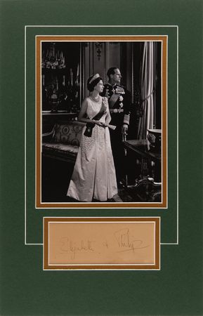 Lot #246 Queen Elizabeth II and Prince Philip Signatures - Image 1
