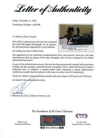 Lot #227 Kennedy Assassination: Clint Hill Signed Photograph - Image 2