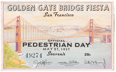 Lot #443 Golden Gate Bridge Opening Ticket Stub - Image 1