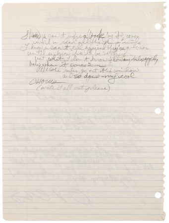 Lot #501 Prince Handwritten Song Lyrics for 'Face 2 Face' - Image 3