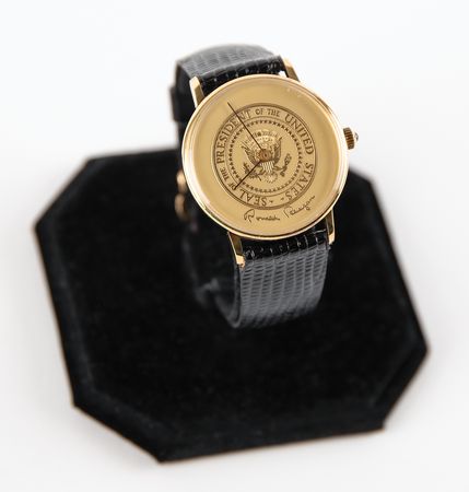 Lot #35 Ronald Reagan Limited Edition Wristwatch, Recalled Gift to 1980 Campaign Donors - Image 1