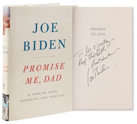 Lot #40 Joe Biden Signed Book - Promise Me, Dad - Image 1