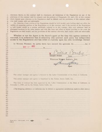 Lot #764 Wizard of Oz (6) Signed Documents - Judy Garland, Ray Bolger, Jack Haley, Bert Lahr, Billie Burke, and Margaret Hamilton - Image 6