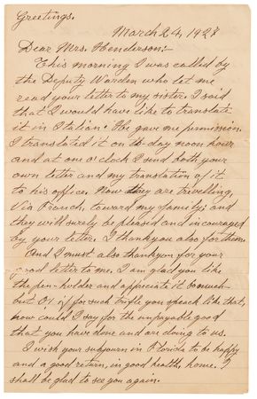 Lot #176 Bartolomeo Vanzetti Autograph Letter Signed from Prison, Urging Family and Friends to Temper Their Optimism Two Weeks Before Being Sentenced to Death - Image 2