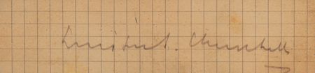 Lot #195 Winston Churchill Signature - Image 2