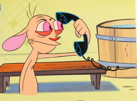 Lot #458 Ren production cel and master production background from The Ren & Stimpy Show - Image 2