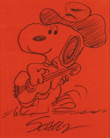 Lot #452 Charles Schulz Large Original Sketch of Snoopy - Image 2
