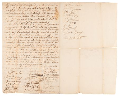 Lot #274 Revolutionary War: 1780 Northumberland County Multi-Signed (30+) Petition for Protection from Native American Attacks - Image 1