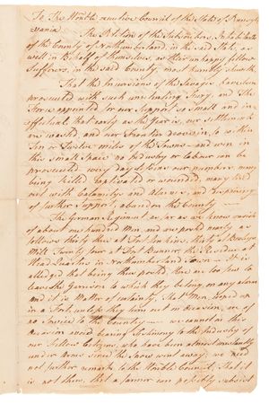 Lot #274 Revolutionary War: 1780 Northumberland County Multi-Signed (30+) Petition for Protection from Native American Attacks - Image 3