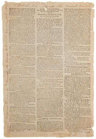 Lot #363 Revolutionary War: The Connecticut Courant from November 16, 1779 - 