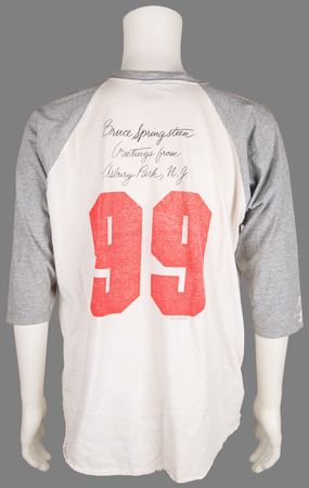 Lot #607 Bruce Springsteen and the E Street Band Signed 1999 Reunion Tour T-Shirt - Greetings from Asbury Park, N.J. - Image 3
