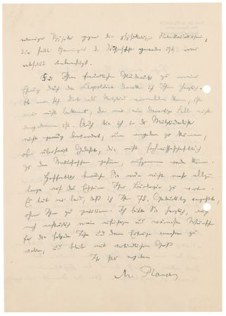 Lot #168 Max Planck War-Dated Autograph Letter Signed on Nazi Attacks on Einstein?s Theory of Relativity - ?This attack on a scientific theory for popular political reasons has always had something ridiculous for me? - Image 3
