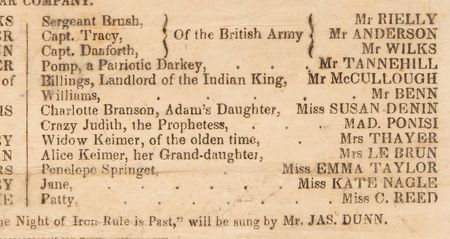 Lot #184 John Wilkes Booth Original Broadside for ?The Declaration of Independence: Philadelphia in the Olden Time? (Wheatley's Arch Street Theatre in Philadelphia, March 16, 1858) - Image 2