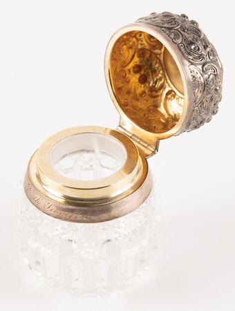 Lot #642 Agnes Booth's Crystal-and-Silver Perfume Jar - Image 4