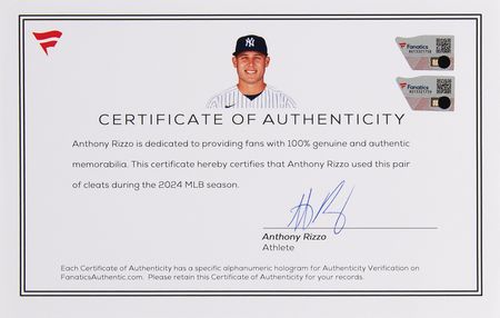 Lot #819 Anthony Rizzo Signed Game-Used Cleats (2024) - Image 6