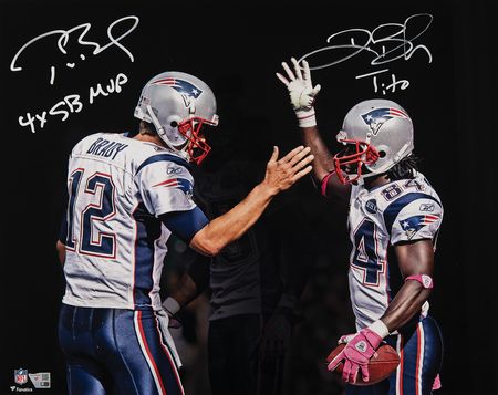 Lot #783 Tom Brady and Deion Branch Oversized Signed Photograph - Image 2