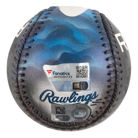 Lot #799 Aaron Judge Signed Baseball - Hand-Painted by Stadium Kicks - Image 2