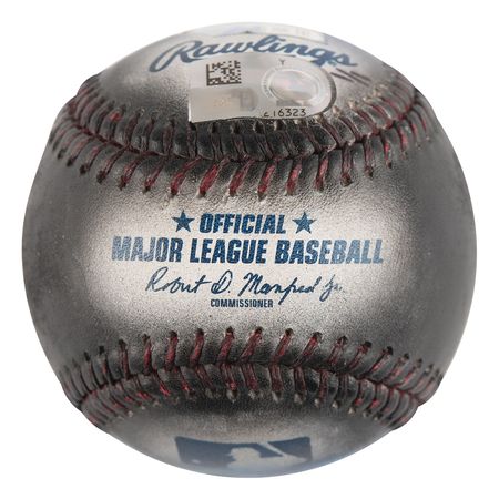 Lot #799 Aaron Judge Signed Baseball - Hand-Painted by Stadium Kicks - Image 4