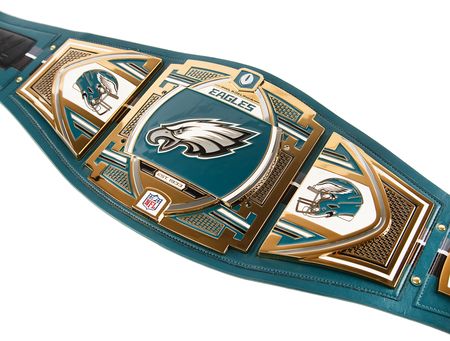 Lot #791 Jalen Hurts and Saquon Barkley Signed Philadelphia Eagles WWE Championship Belt (Ltd. Ed. #3/5) - Image 4