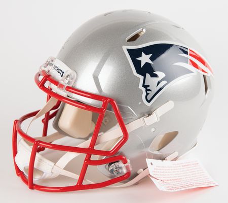 Lot #810 New England Patriots Legends (8) Signed Helmet with Brady, Gronk, Edelman, and Bruschi (Ltd. Ed. #11/12) - Image 2