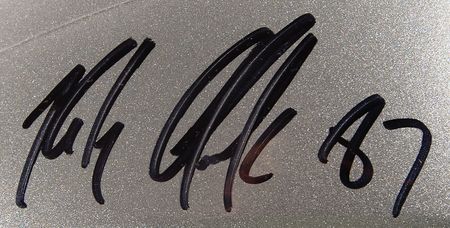 Lot #810 New England Patriots Legends (8) Signed Helmet with Brady, Gronk, Edelman, and Bruschi (Ltd. Ed. #11/12) - Image 7