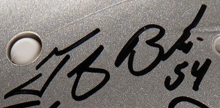 Lot #810 New England Patriots Legends (8) Signed Helmet with Brady, Gronk, Edelman, and Bruschi (Ltd. Ed. #11/12) - Image 8