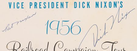 Lot #92 Richard and Pat Nixon Signed '1956 Railroad Campaign Tour' Souvenir Menu - Image 2