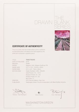 Lot #497 Bob Dylan Suite of (4) Signed Giclee Prints - 'Train Tracks' (Ltd. Ed. #41/295) - Image 12