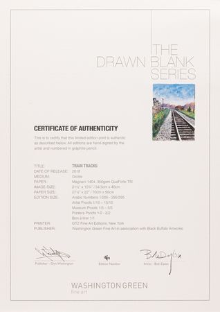 Lot #497 Bob Dylan Suite of (4) Signed Giclee Prints - 'Train Tracks' (Ltd. Ed. #41/295) - Image 13