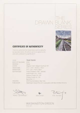 Lot #497 Bob Dylan Suite of (4) Signed Giclee Prints - 'Train Tracks' (Ltd. Ed. #41/295) - Image 14