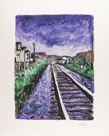 Lot #497 Bob Dylan Suite of (4) Signed Giclee Prints - 'Train Tracks' (Ltd. Ed. #41/295) - Image 2