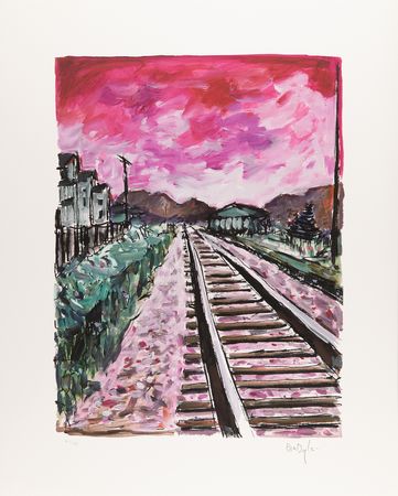 Lot #497 Bob Dylan Suite of (4) Signed Giclee Prints - 'Train Tracks' (Ltd. Ed. #41/295) - Image 4