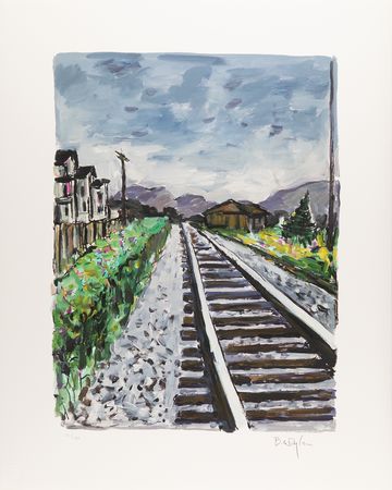 Lot #497 Bob Dylan Suite of (4) Signed Giclee Prints - 'Train Tracks' (Ltd. Ed. #41/295) - Image 8