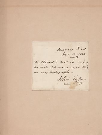 Lot #123 John Tyler Autograph Letter Signed - Image 2