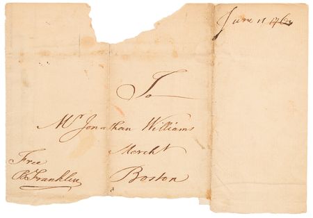 Lot #134 Benjamin Franklin Signed Free Frank (1763) - Image 1