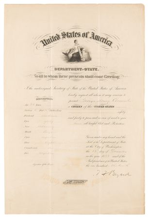 Lot #182 Thomas F. Bayard Document Signed - Image 1