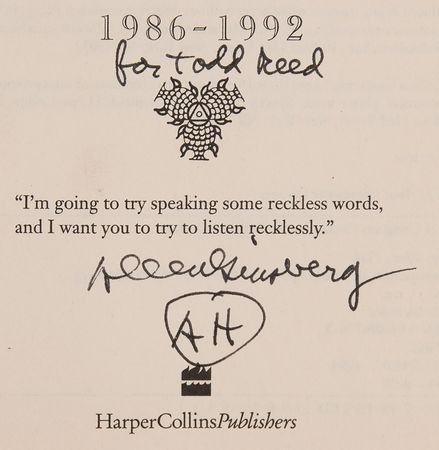 Lot #473 Allen Ginsberg Signed Book - Cosmopolitan Greetings: Poems, 1986–1992 - Image 2