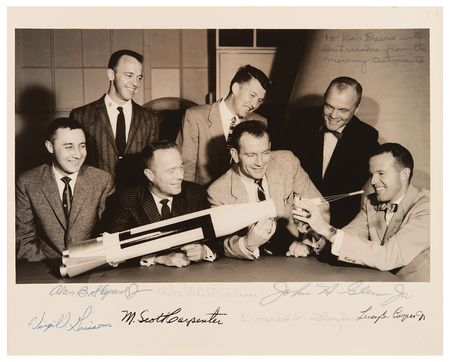 Lot #386 Mercury 7 Signed Photograph - 
